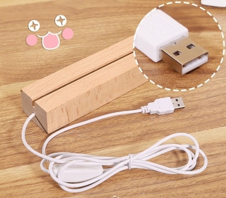 Mua OEM Đèn DIY Đèn Acrylic Đẹp Đứng Đứng Bàn trống Đèn ấm với sạc USB online manufacture