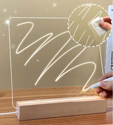 Mua DIY Acrylic Note Đèn đèn LED có thể xóa Đứng với bút viết Đèn đêm màu trắng ấm áp online manufacture
