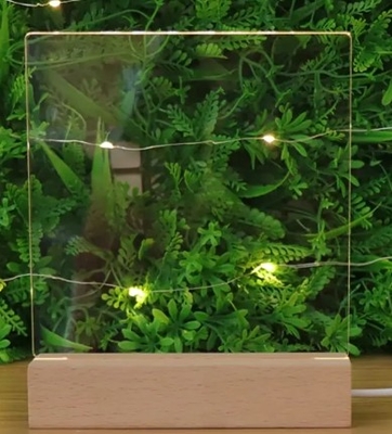 Mua Sản xuất nhanh LED Acrylic đèn đứng lên Với nền gỗ trang trí đèn đêm online manufacture