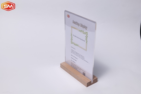 Mua Acrylic Table Top Sign Holder Frame Menu Holder Với nền gỗ online manufacture