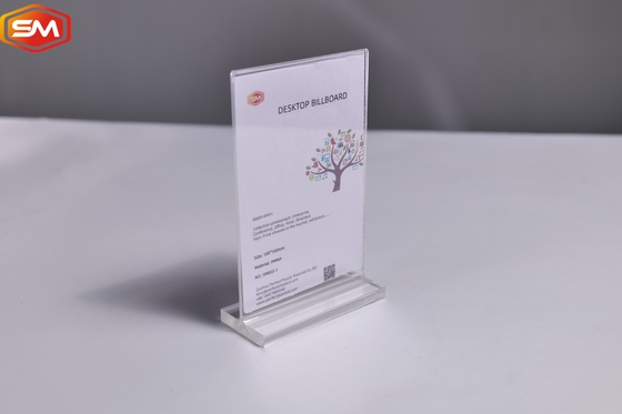 Mua Tùy chỉnh A4 A5 A6 rõ ràng hình T ngang Acrylic Sign Holder Display Stand Desk Label online manufacture