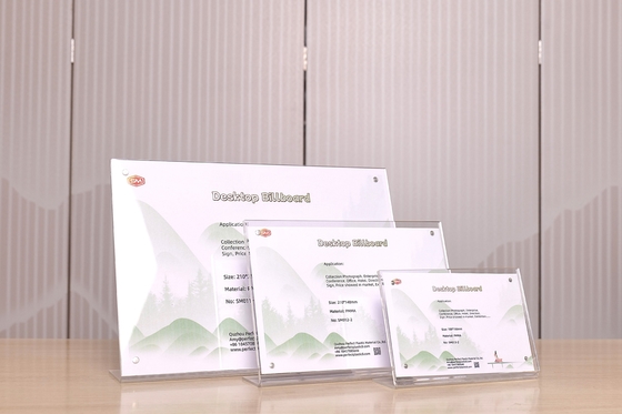 Mua Loại dọc A4 A5 A6 Kích thước hình L Magnetic Acrylic Sign Holder Slanted Billboard online manufacture