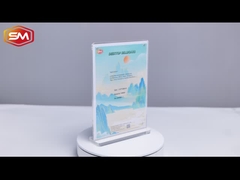 T hình dạng góc tròn Magnetic Acrylic Sign Holder