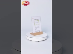 T hình dạng Acrylic Sign Holder với đáy gỗ bevel