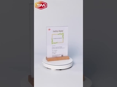 Nạp biển acrylic với nền gỗ sồi phẳng