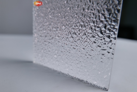 Kích thước tùy chỉnh Transparent Clear Striped PMMA Textured Acrylic Sheet Cho trang trí nhà