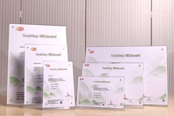 Magnetic L hình dạng Acrylic Sign Holder Desktop Billboard Bàn Menu Cho khách sạn Nhà hàng Bàn trưng bày Stand