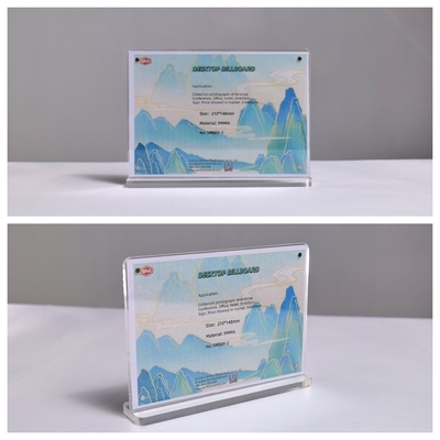 A4 A5 A6 Kích thước hình T Magnetic Acrylic Sign Holder Table Top Display cho văn phòng