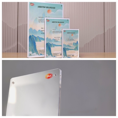 Máy trưng bày thực tế hai mặt từ tính hình T Acrylic Sign Holder