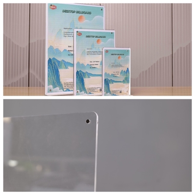 A4 A5 A6 Cast Magnetic T Shape Acrylic Sign Holder cho màn hình hai mặt