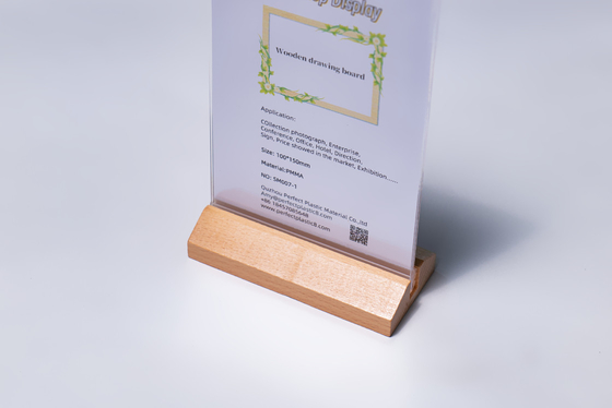Hình T hình tam giác đáy gỗ Acrylic khung ảnh khối Acrylic Photo Holders
